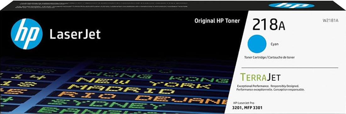 Genuine HP 218A Cyan Toner Cartridge W2181A 1,200 Print