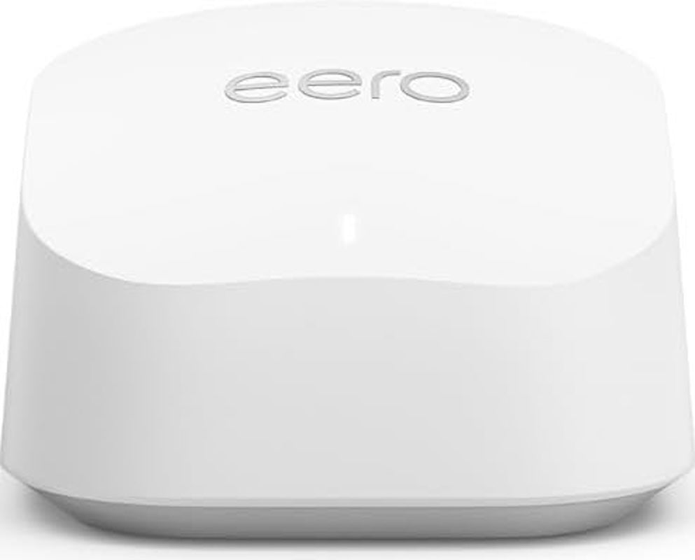 Amazon eero 6+ dual-band mesh Wi-Fi 6 router | extender with built-in Zigbee smart home hub and 160 MHz client device support