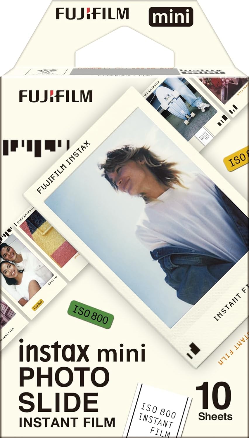 Pack of 10 FujiFilm INSTAX mini Photo Slide Film - Compatible with Fujifilm INSTAX Mini Camera
