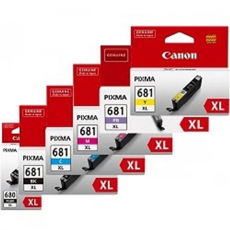 Genuine 6 Pack Canon PGI680XL/CLI681XL Ink cartridge set 1BK PHBK 1C 1M 1PHB 1Y