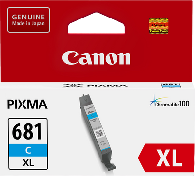 Genuine Canon CLI681XLC Cyan Ink Cartridge 515 Print