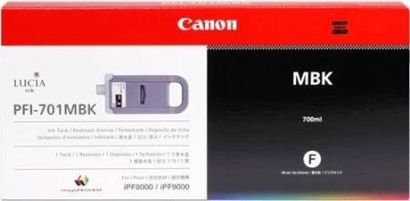 Canon PFI701MBK 0899B001AA Matte Black Genuine Ink Cartridge 700 Prints