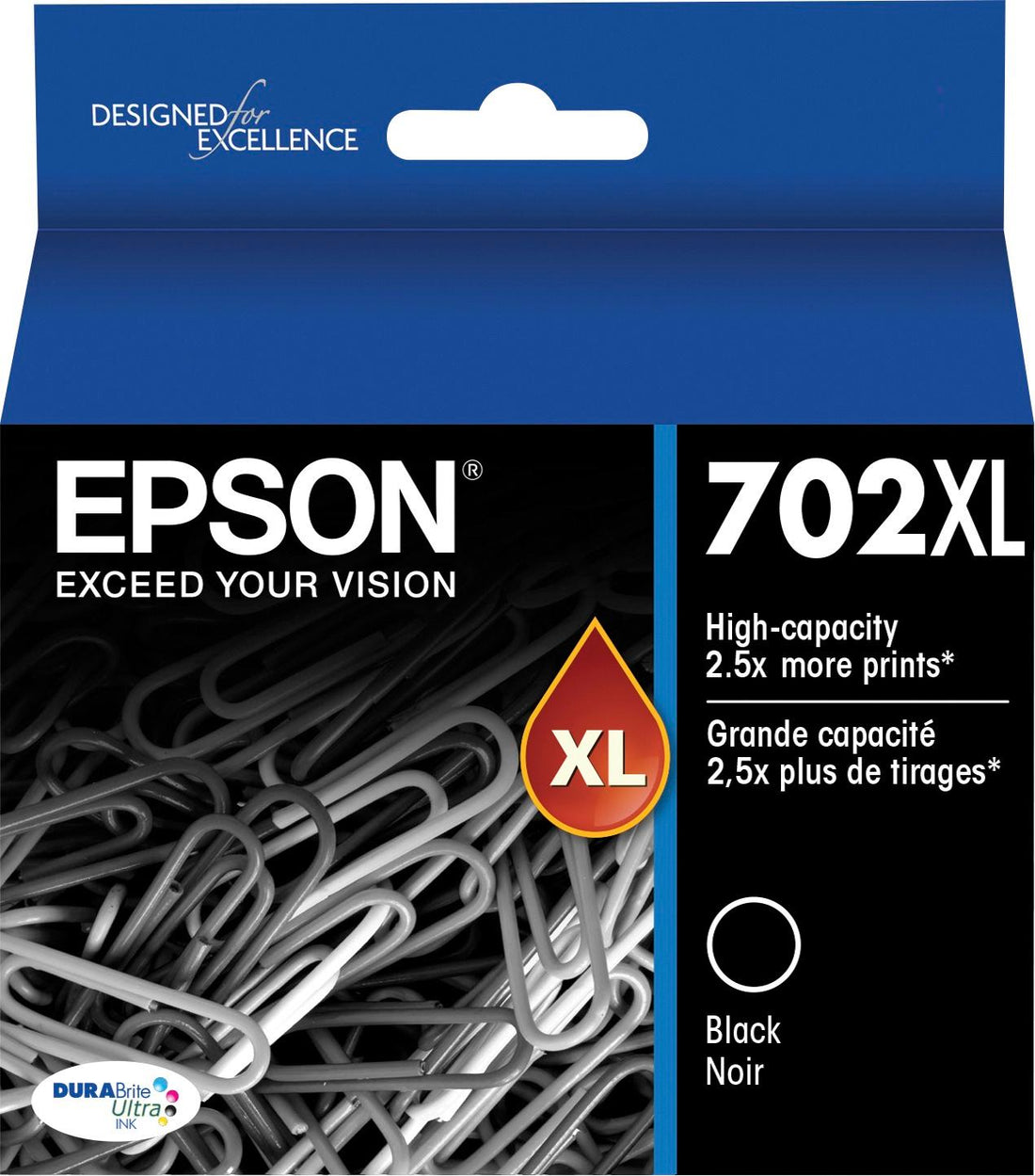 Genuine Epson 702XL C13T345192 Black Ink Cartridge 1,100 Print
