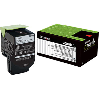 Genuine Lexmark 708X 70C8HK0 70C8HKE Black Toner Cartridge 4K Print Yield