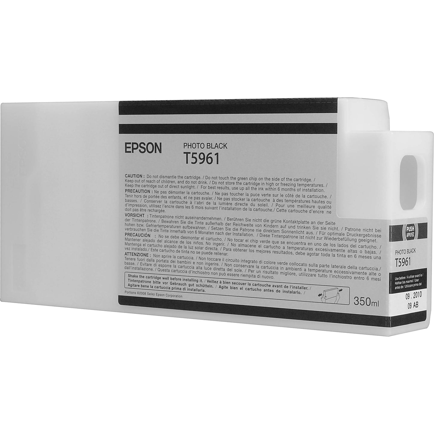 Genuine Epson 350ml UltraChrome T5961 Photo Black Ink Cartridge C13T596100 PRO 7700 9900