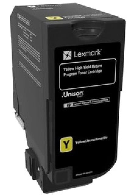 Lexmark CS725 74C6HY0 Yellow Genuine High Yield Toner Cartridge 12K Print Yield