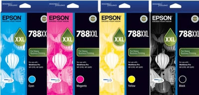 4 Pack Genuine Epson 788XXL CMYK Ink Cartridges WF-5190 / WF-5690 4,000 Pages
