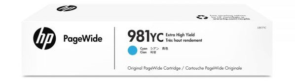 Genuine HP 981YC L0R17YC Cyan Extra High Yield Contract Ink Cartridge 16,000 Print