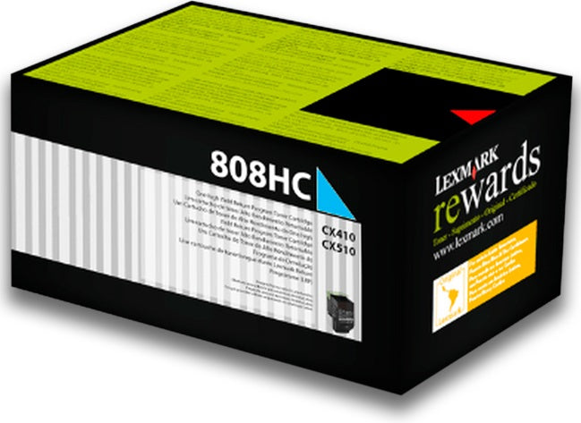 Genuine Lexmark 80C8HCE High Yield Cyan Toner Cartridge 3,000 Page