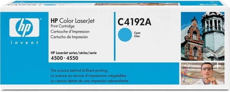 Genuine HP C4192A Cyan Toner Cartridge 6,000 Prints