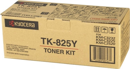 Genuine Kyocera TK825Y Yellow Toner Cartridge 7,000 Prints