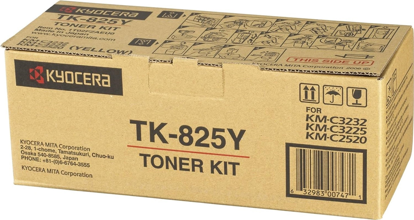 Genuine Kyocera TK825Y Yellow Toner Cartridge 7,000 Print