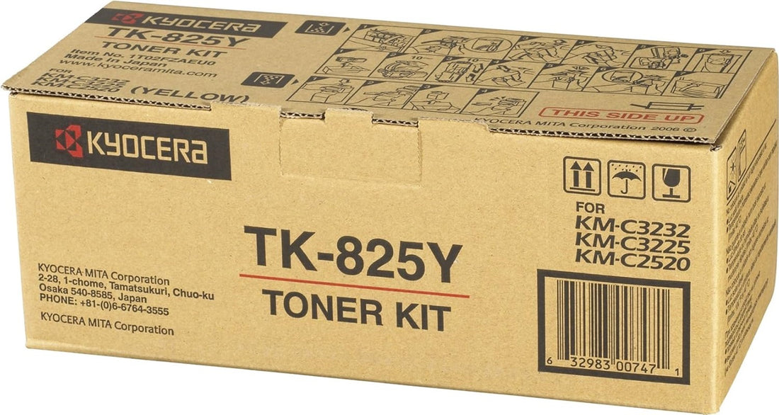 Genuine Kyocera TK825Y Yellow Toner Cartridge 7,000 Print