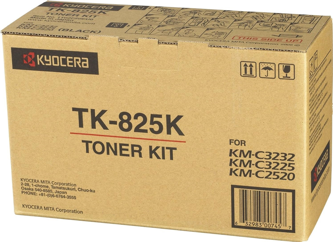 Genuine Kyocera TK825K Black Toner Cartridge 15,000 Print