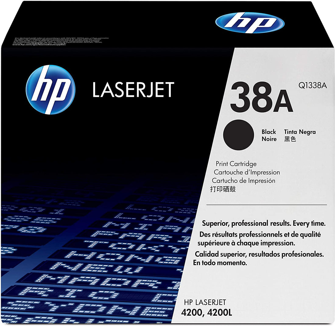 Genuine HP 38A Q1338A Black Toner Cartridge 12,000 Print