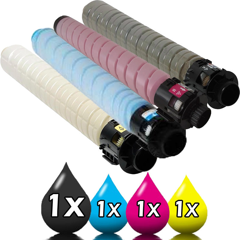 4 Pack Ricoh MPC4503, C4504, C6003, C6004 Compatible Toner Cartridge Combo (841865 - 841866)
