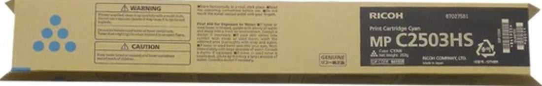 Genuine Ricoh MPC2003 C2503 Cyan Toner 841935 9,500 Page