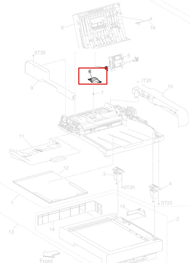 Genuine Fuji Xerox Cover Assy Separator / Separation Pad 848K96653 848K96654