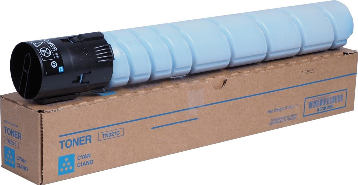 Genuine Develop Ineo TN321C Cyan Toner 25,000 Pages (Ineo, Ineo Plus/Ineo+ Plus 224, 224e, 284, 284e, 364, 364e)