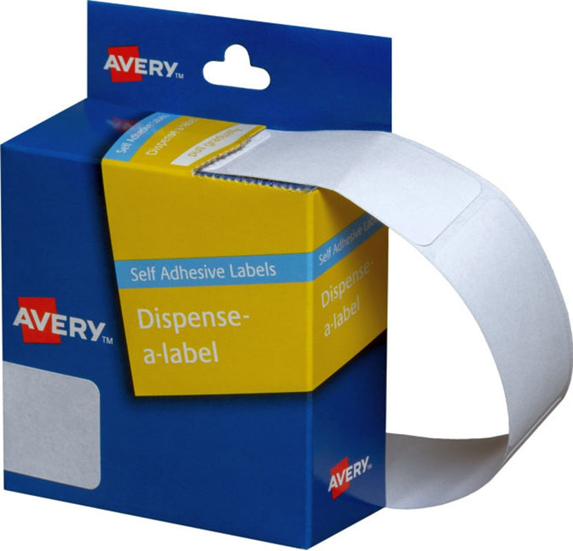 AVERY White Rectangle Dispenser Stickers 49 x 24 mm 325/Rol