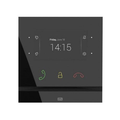 Indoor Compact Answering Unit Black 7 Capacitive Buttons HD Audio 4.3aEUR? Colour Display