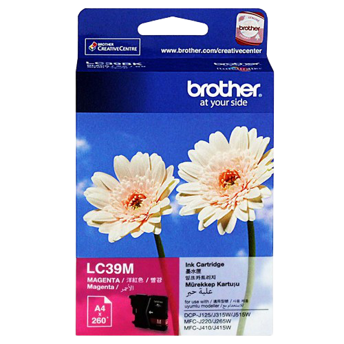 Genuine Brother LC39M Magenta Ink Cartridge 260 Print Yield