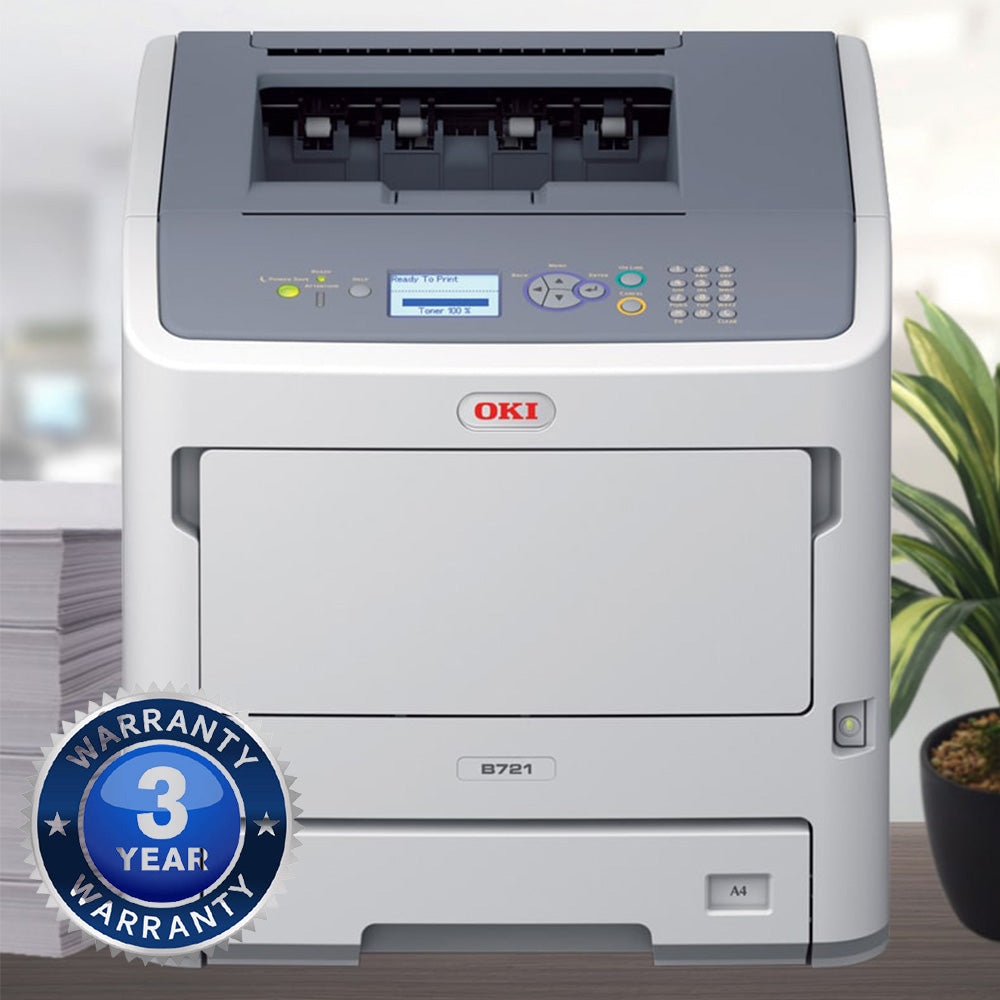 OKI B721DN 47ppm Mono Printer 3yr Manufacturer Warranty 45487002 Discontinued Will be Replaced by B512DN