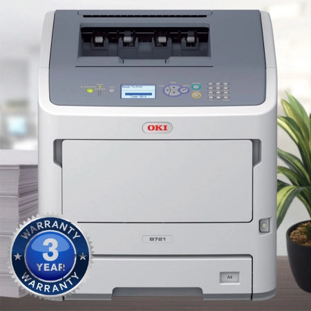 OKI B721DN 47ppm Mono Printer 3yr Manufacturer Warranty 45487002 Discontinued Will be Replaced by B512DN