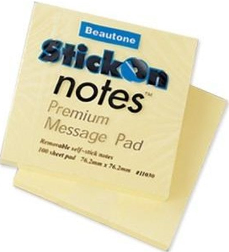 SP- NOTES STICK ON 76X76MM YELLOW