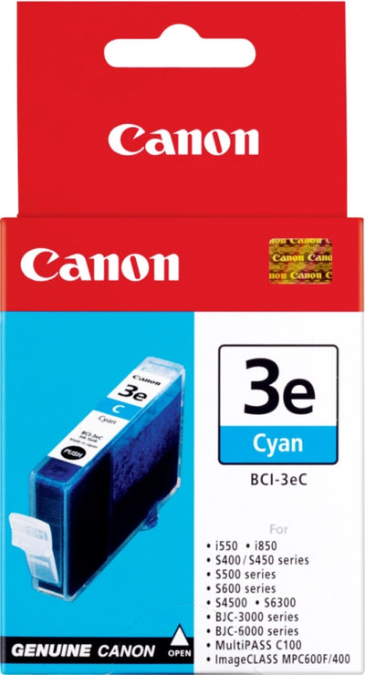 Genuine Canon BCI3EC 4480A003 Cyan Ink Cartridge 280 Prints