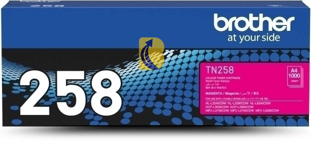 Genuine Brother TN258M Magenta Toner Cartridge 1,000 Print