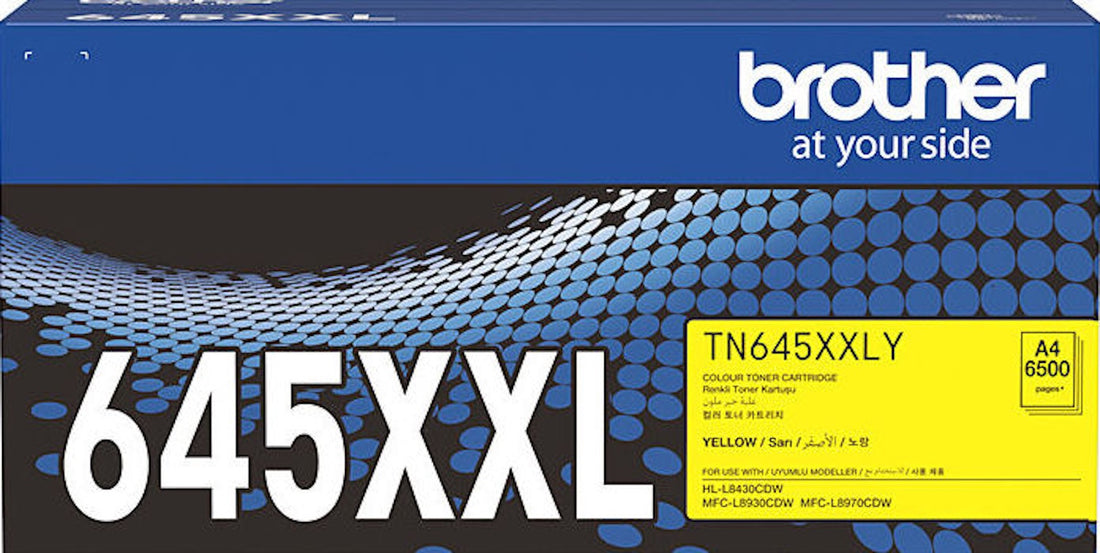 Genuine Brother TN645XXLY Yellow Extra High Capacity Toner Cartridge 6,500 Print