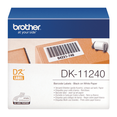 Genuine Brother DK-11240 Black on White Thermal Continuous Paper Label Roll 600/Rol