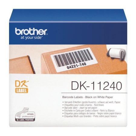 Genuine Brother DK-11240 Black on White Thermal Continuous Paper Label Roll 600/Roll