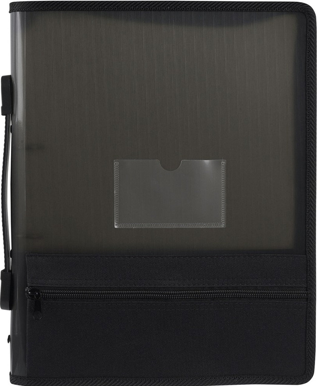 Marbig Zipper Binder 25mm 2O with Storage Smoke / Grey