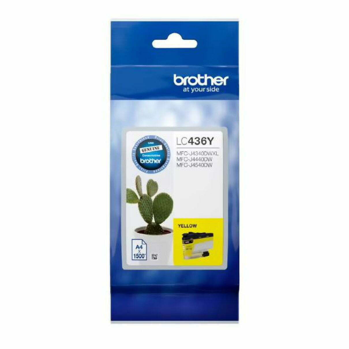 Genuine Brother LC-436Y Yellow Ink Cartridge 1,500 Print Yield