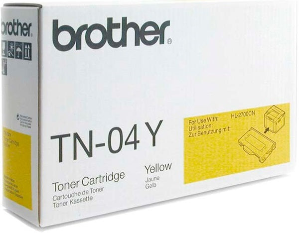 Genuine Brother TN-04Y Yellow Toner Cartridge 6.6K Print Yield