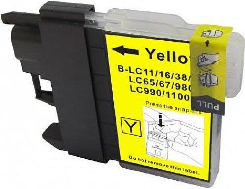 Brother LC38Y Yellow Compatible Ink Cartridge 300 Print Yield