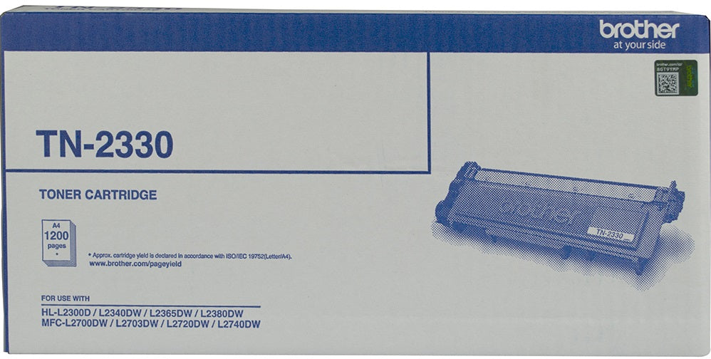 Genuine Brother TN-2330 Black Toner Cartridge 1200 Page