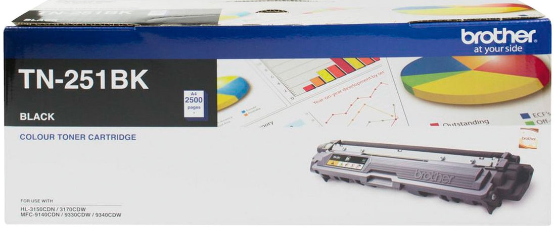 Genuine Brother TN251BK Black Toner Cartridge 2,500 Page