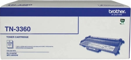 Brother TN3360 Black Genuine Toner Cartridge 12K Print Yield