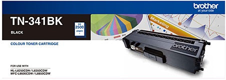 Genuine Brother TN341BK Black Toner Cartridge 2.5K Print Yield