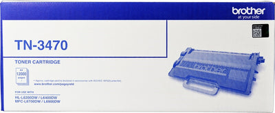 Genuine Brother TN3470 Black Toner Cartridge 12K Print Yield