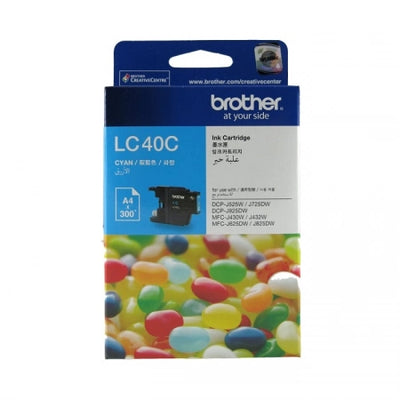 Brother LC40C Cyan Genuine Ink Cartridge 300 Print Yield