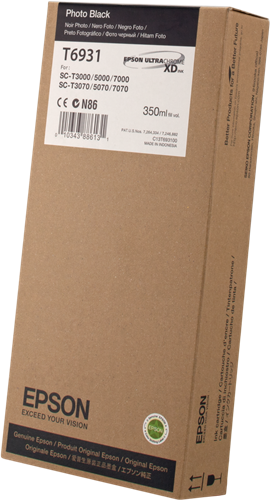 Epson C13T693100 Genuine UltraChrome XD Photo Black Pigment Ink Cartridge 350m