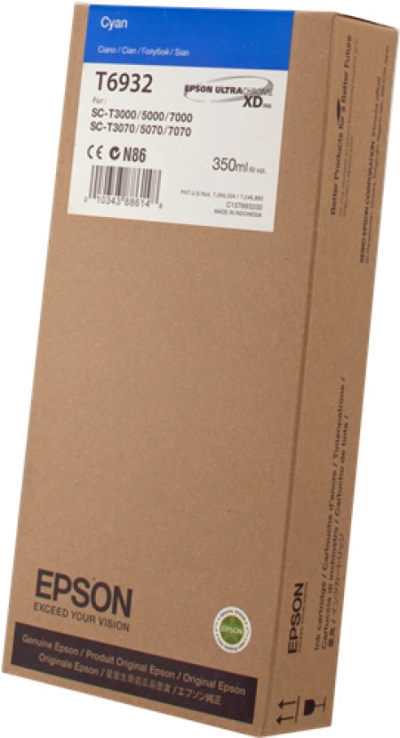Epson C13T693200 Genuine UltraChrome XD Cyan Pigment Ink Cartridge 350ml