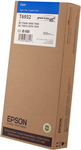 Epson C13T693200 Genuine UltraChrome XD Cyan Pigment Ink Cartridge 350m