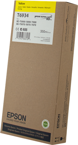 Epson C13T693400 Genuine UltraChrome XD Yellow Pigment Ink Cartridge 350m