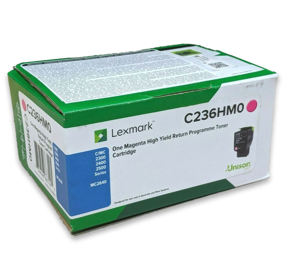 Genuine Lexmark C236HM0 Magenta high-capacity toner Cartridge 2.3K Print Yield