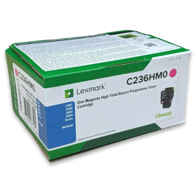 Genuine Lexmark C236HM0 Magenta high-capacity toner Cartridge 2.3K Print Yield